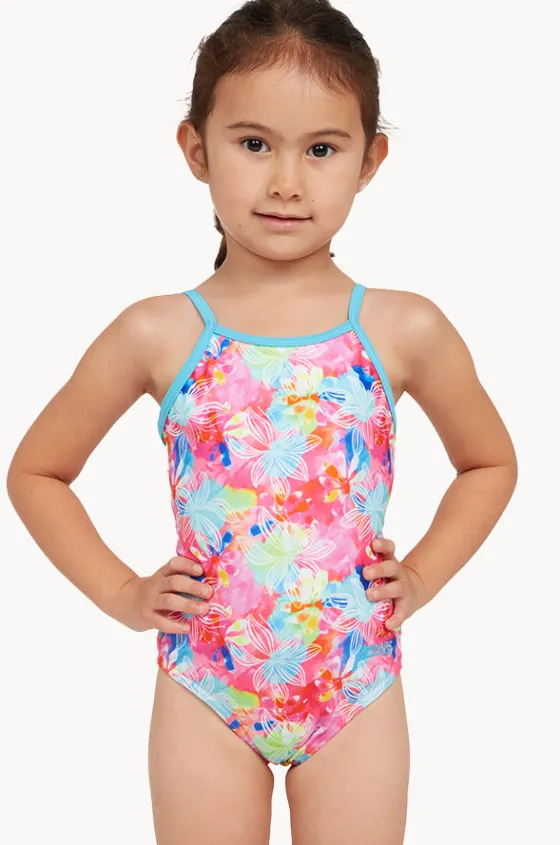 Girls Gala Yaroomba Floral One Piece|Zoggs Outlet