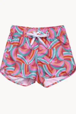 Girls Geo Melon Boardshort|Snapper Rock
