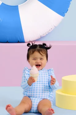 Girls Gingham Frill Sunsuit|Seafolly Girls Outlet