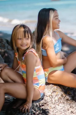 Girls Good Vibes Frill Strap One Piece|Snapper Rock Hot