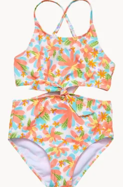 Girls Hawaiian Luau Cut Out One Piece|Snapper Rock Hot