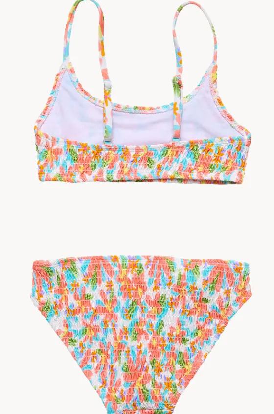 Girls Hawaiian Luau Shirred Crop Set|Snapper Rock Hot