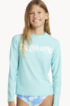 Girls Heat Wave Long Sleeve Suntop|Billabong Hot