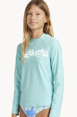 Girls Heat Wave Long Sleeve Suntop|Billabong Hot