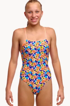 Girls Killer Flowers Tie Me Tight One Piece|Funkita New