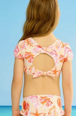 Girls La Mer Short Sleeve Crop Set|Seafolly Girls Discount