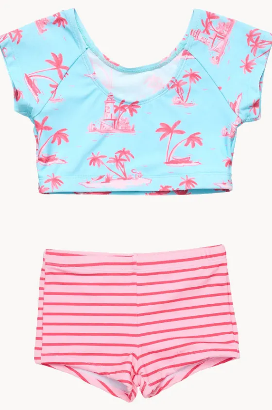 Girls Lighthouse Island Crop Suntop Set|Snapper Rock Online