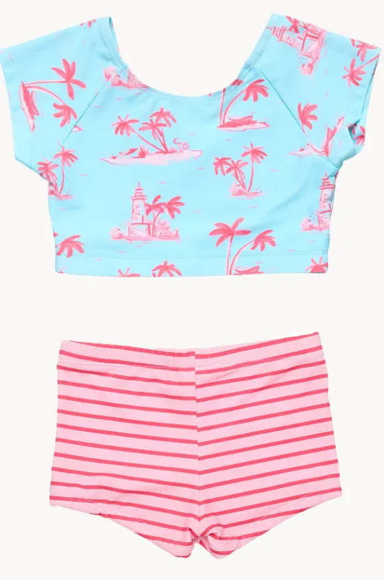 Girls Lighthouse Island Crop Suntop Set|Snapper Rock Online