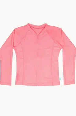 Girls Long Sleeve Zip Suntop|Salty Ink New