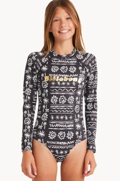 Girls Lost On You Long Sleeve Sunsuit|Billabong New