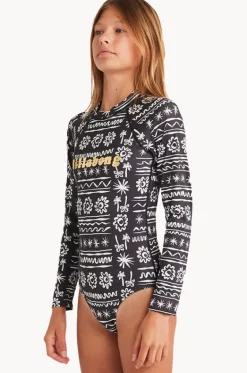 Girls Lost On You Long Sleeve Sunsuit|Billabong New