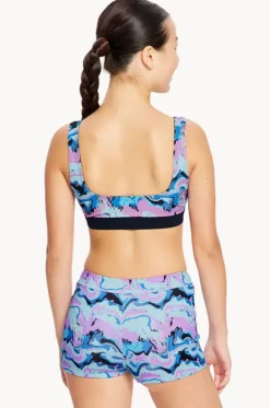 Girls Marble Reversible Crop Set|Modibodi