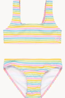 Girls Mirage Stripe Bralette Set|Roxy Hot