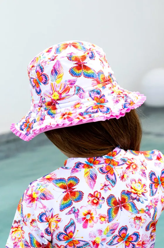 Girls Miss Aloha Reversible Sunhat|Salty Ink Clearance