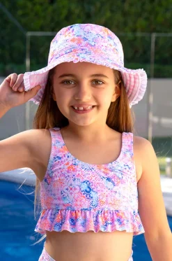 Girls Miss Cupcake Reversible Sunhat|Salty Ink New