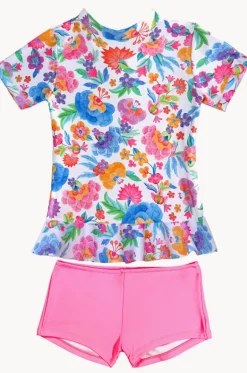 Girls Miss Leilani Short Sleeve Suntop Set|Salty Ink Hot