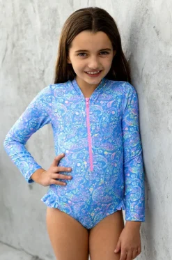 Girls Miss Mystical Long Sleeve Sunsuit|Salty Ink Clearance