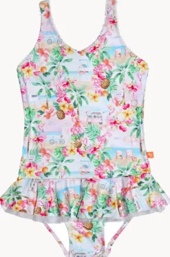 Girls Miss Vacay Frill One Piece|Salty Ink Online