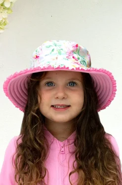 Girls Miss Vacay Reversible Sunhat|Salty Ink Hot