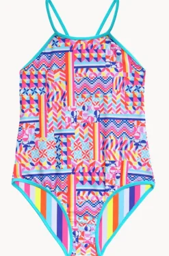 Girls Neo Geo Reversible One Piece|Salty Ink New