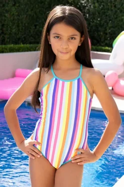 Girls Neo Geo Reversible One Piece|Salty Ink New