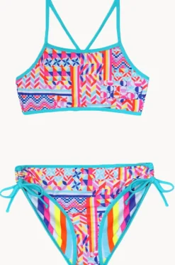Girls Neo Geo Reversible Crop Set|Salty Ink Clearance