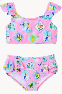 Girls Resort Crop Set|Milky