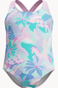 Girls Print Cross Back One Piece|Speedo Online