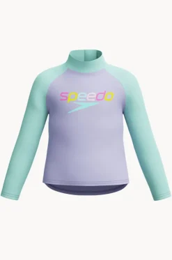 Girls Print Long Sleeve Suntop|Speedo New