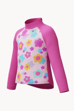 Girls Print Long Sleeve Suntop|Speedo Hot