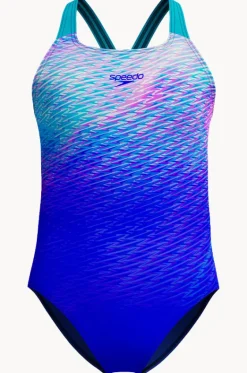 Girls Print Placement Powerback One Piece|Speedo Sale