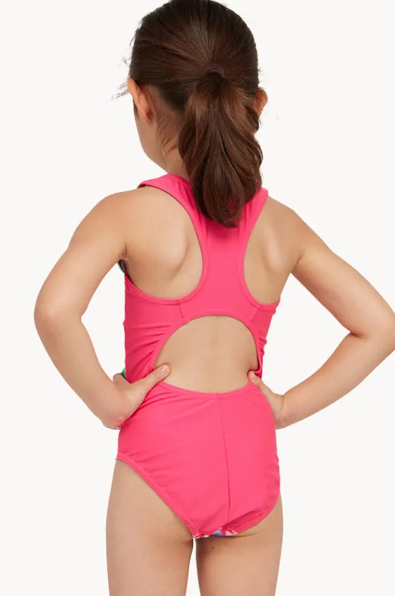 Girls Rainbow Haze Action Back One Piece|Zoggs Hot