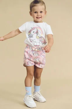 Girls Rainbow Unicorn Swim Short|Huxbaby Clearance