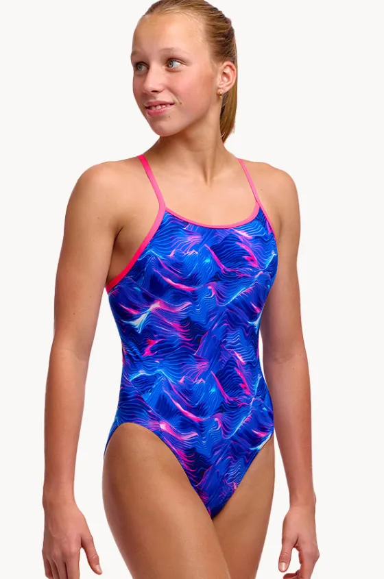 Girls Rising Tide Diamond Back One Piece|Funkita Outlet