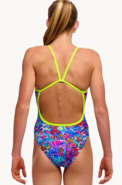 Girls Sea Life Single Strap One Piece|Funkita Outlet