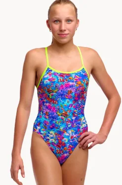 Girls Sea Life Single Strap One Piece|Funkita Outlet