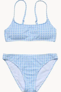 Girls Seaside Gingham Crop Set|Snapper Rock Online