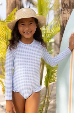 Girls Seaside Gingham Sunsuit|Snapper Rock Clearance