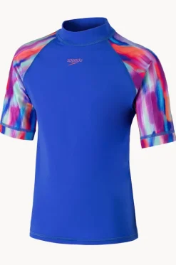 Girls Short Sleeve Suntop|Speedo New