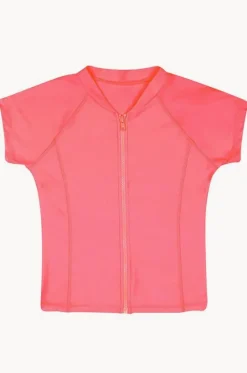 Girls Short Sleeve Zip Suntop|Salty Ink Outlet