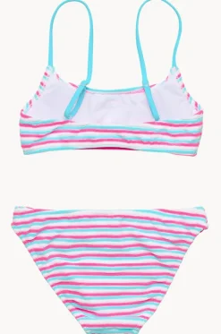 Girls Sorbet Stripe Crop Set|Snapper Rock Outlet