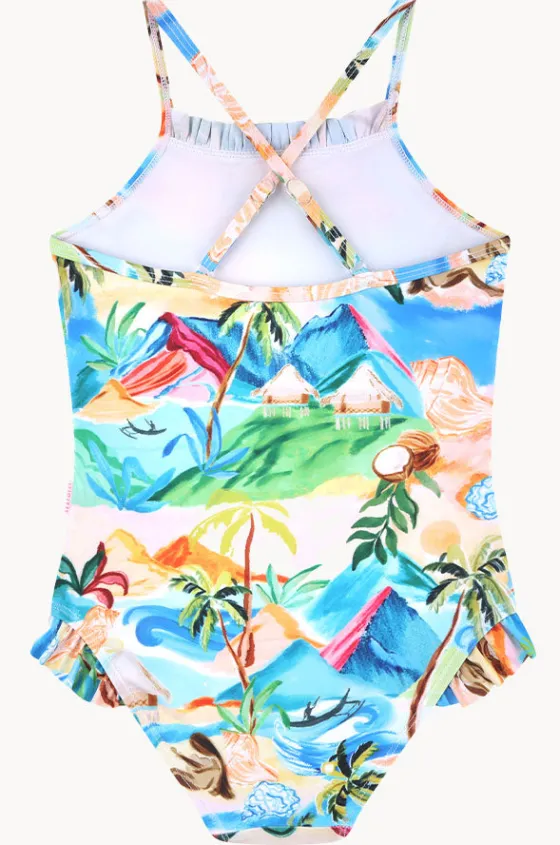 Girls South Pacific Frill One Piece|Seafolly Girls Outlet