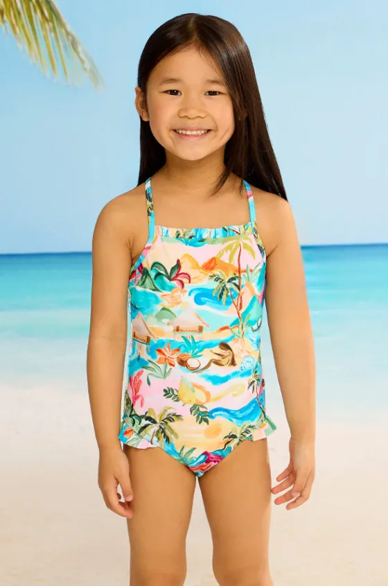 Girls South Pacific Frill One Piece|Seafolly Girls Outlet