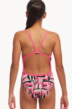 Girls Sugar Hits Single Strap One Piece|Funkita Online