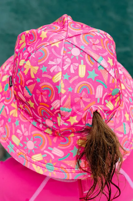 Girls Summertime Ponytail Bucket Sunhat|Bedhead Online