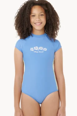 Girls Surf Revival Short Sleeve Sunsuit|Rip Curl Clearance
