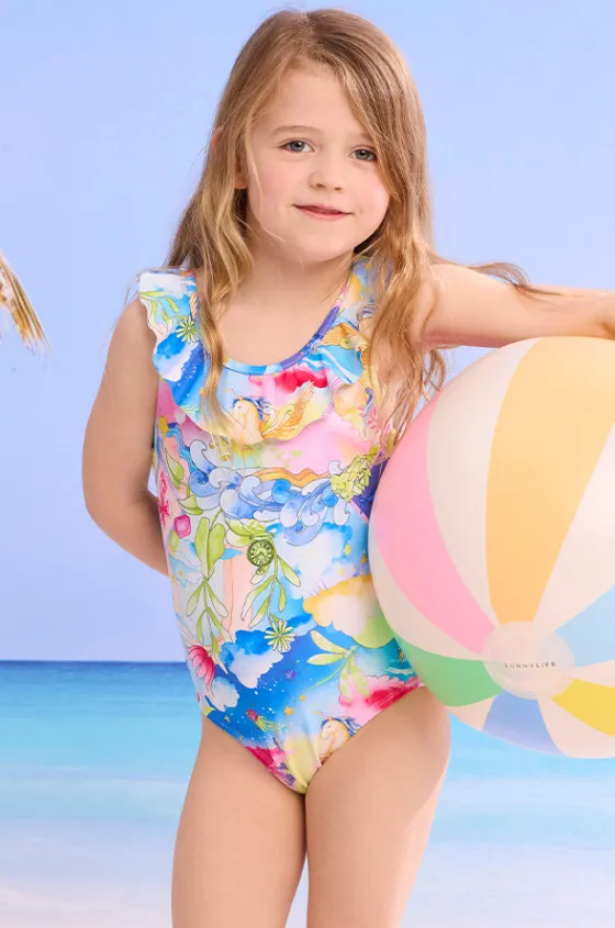 Girls Surrealism Frill One Piece|Seafolly Girls