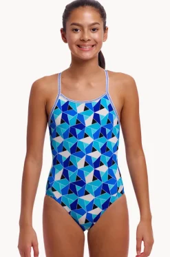 Girls Tetra Tonic Diamond Back One Piece|Funkita New