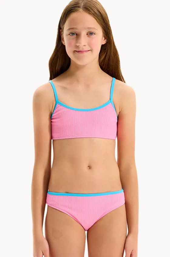Girls Textured Contrast Crop Set|Seafolly Girls Sale