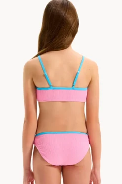 Girls Textured Contrast Crop Set|Seafolly Girls Sale
